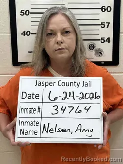 Mugshot of AMY JO NELSEN booked in Jasper County, Iowa on June 24, 2026