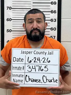 Mugshot of CHARLIE GILBERTO CONTREAS CHAVEZ booked in Jasper County, Iowa on June 24, 2026