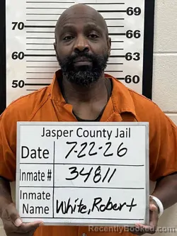 Mugshot of ROBERT JACKSON WHITE booked in Jasper County, Iowa on July 22, 2026