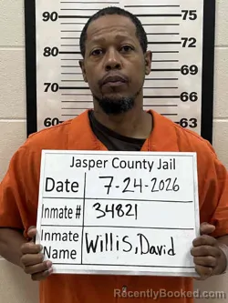 Mugshot of DAVID DARVELL WILLIS booked in Jasper County, Iowa on July 24, 2026