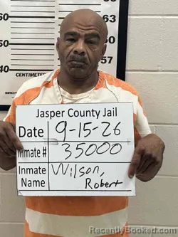 Mugshot of Robert Lawrence Wilson booked in Jasper County, Iowa on September 15, 2026