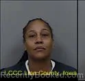Mugshot of TIFFANY PATRICE SANDERS booked in Linn County, Iowa on May 2, 2026
