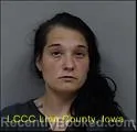 Mugshot of SHAYNA CECILIA KATHRYN HAHN booked in Linn County, Iowa on June 18, 2026