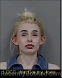 Mugshot of ASHLEY MARIE HARTL booked in Linn County, Iowa on July 1, 2026