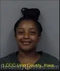 Mugshot of KATERA SHAVON HOLLAND booked in Linn County, Iowa on July 8, 2026