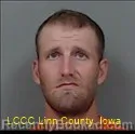 Mugshot of Nicholas Robert Russell booked in Linn County, Iowa on September 13, 2026