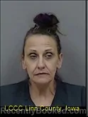 Mugshot of Noel Christine James booked in Linn County, Iowa on October 4, 2026