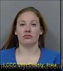 Mugshot of Danielle Christine Hanson booked in Linn County, Iowa on October 4, 2026