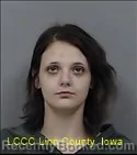 Mugshot of Ashlyn Larae Norton booked in Linn County, Iowa on October 21, 2026