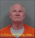 Mugshot of Mickey Lee Johnson booked in Linn County, Iowa on October 25, 2026