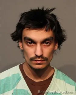 Mugshot of ADAM KHAN DAMERVILLE booked in Polk County, Iowa on March 12, 2026