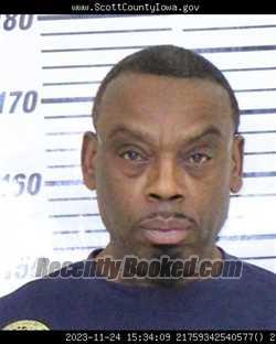 Mugshot of KEVIN DONNELL WATSON booked in Scott County, Iowa on March 29, 2026