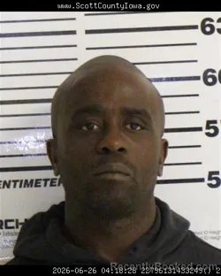 Mugshot of JEREMY JEREMIAH CANADY booked in Scott County, Iowa on June 26, 2026