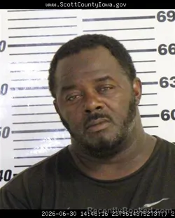 Mugshot of OSCAR TYRONE CAMPBELL booked in Scott County, Iowa on June 30, 2026
