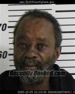 Booking photo from Scott County, Iowa