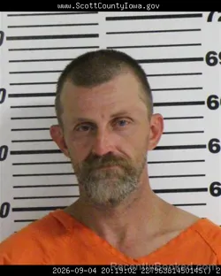 Mugshot of Robert Lee Hylton booked in Scott County, Iowa on September 4, 2026
