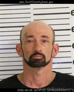 Mugshot of RICHARD LEE PORTER booked in Scott County, Iowa on June 25, 2026
