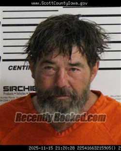 Booking photo from Scott County, Iowa