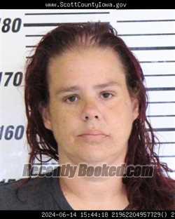 Booking photo from Scott County, Iowa