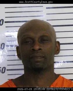 Mugshot of JAMAIL JALLOH booked in Scott County, Iowa on July 9, 2026