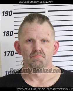 Mugshot of JASON LEE MARTIN booked in Scott County, Iowa on June 19, 2026