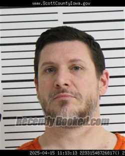 Booking photo from Scott County, Iowa