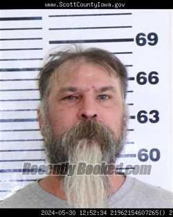 Booking photo from Scott County, Iowa