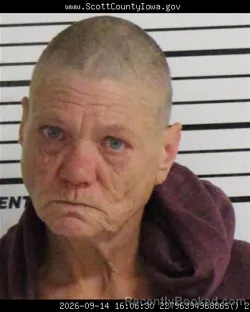 Booking photo from Scott County, Iowa