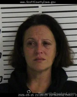 Mugshot of Marissa Holan Jett booked in Scott County, Iowa on September 15, 2026