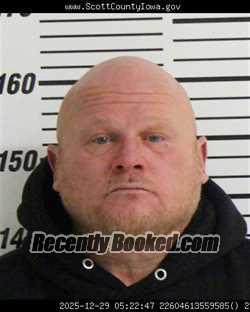 Booking photo from Scott County, Iowa
