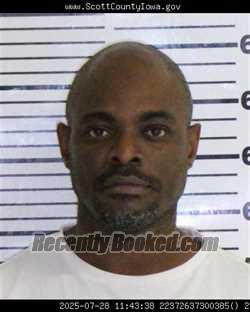Booking photo from Scott County, Iowa