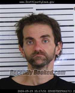 Mugshot of ROBERT MATTHEW MORGAN booked in Scott County, Iowa on April 28, 2026