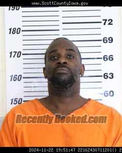 Mugshot of JARMAINE ANTHONY DOUGLAS booked in Scott County, Iowa on May 16, 2026