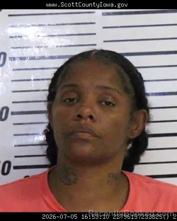 Mugshot of DELISA MONIQUE ROLAND booked in Scott County, Iowa on July 5, 2026