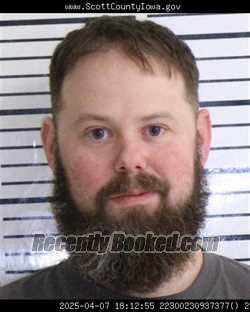 Mugshot of RYAN JERRY LEE FOSTER booked in Scott County, Iowa on April 25, 2026