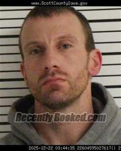 Booking photo from Scott County, Iowa