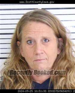 Booking photo from Scott County, Iowa