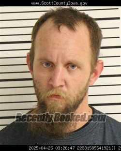 Mugshot of WESLEY DANIEL BRUNDAGE booked in Scott County, Iowa on April 27, 2026