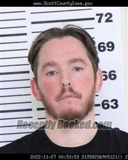 Mugshot of COLIN ROBERT SANDERS booked in Scott County, Iowa on May 1, 2026