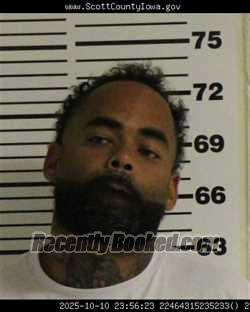 Booking photo from Scott County, Iowa
