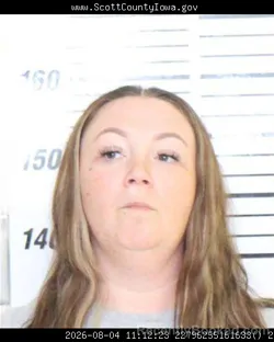 Mugshot of SHRANDA ROSE RAMEY booked in Scott County, Iowa on August 4, 2026