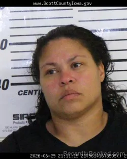 Mugshot of AMY BETH ANDERSON booked in Scott County, Iowa on June 29, 2026