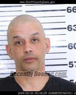 Mugshot of CHARLES NATHAN SHANNON booked in Scott County, Iowa on June 5, 2026