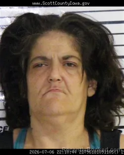 Mugshot of ANNA THERESA NELSON booked in Scott County, Iowa on July 6, 2026
