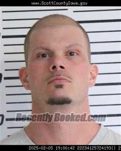 Mugshot of SCOTTY SHANE BUCKHOLTZ booked in Scott County, Iowa on March 29, 2026
