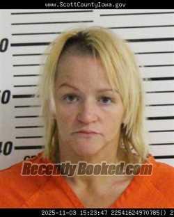 Mugshot of CHRISTA DAWN MARIE BUNDY booked in Scott County, Iowa on June 15, 2026