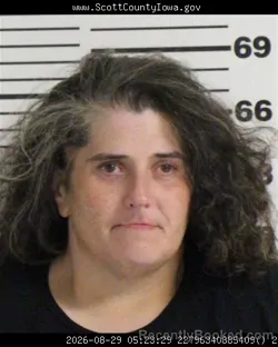 Mugshot of Trisha Nicole Hengl booked in Scott County, Iowa on August 29, 2026