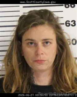 Mugshot of KAITLYN CHEVELLE SCHMIDT booked in Scott County, Iowa on June 27, 2026