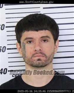 Booking photo from Scott County, Iowa