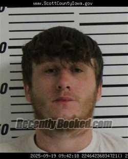 Booking photo from Scott County, Iowa